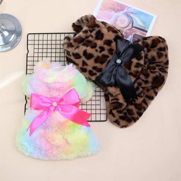 Bowknot Warm Fleece Dress