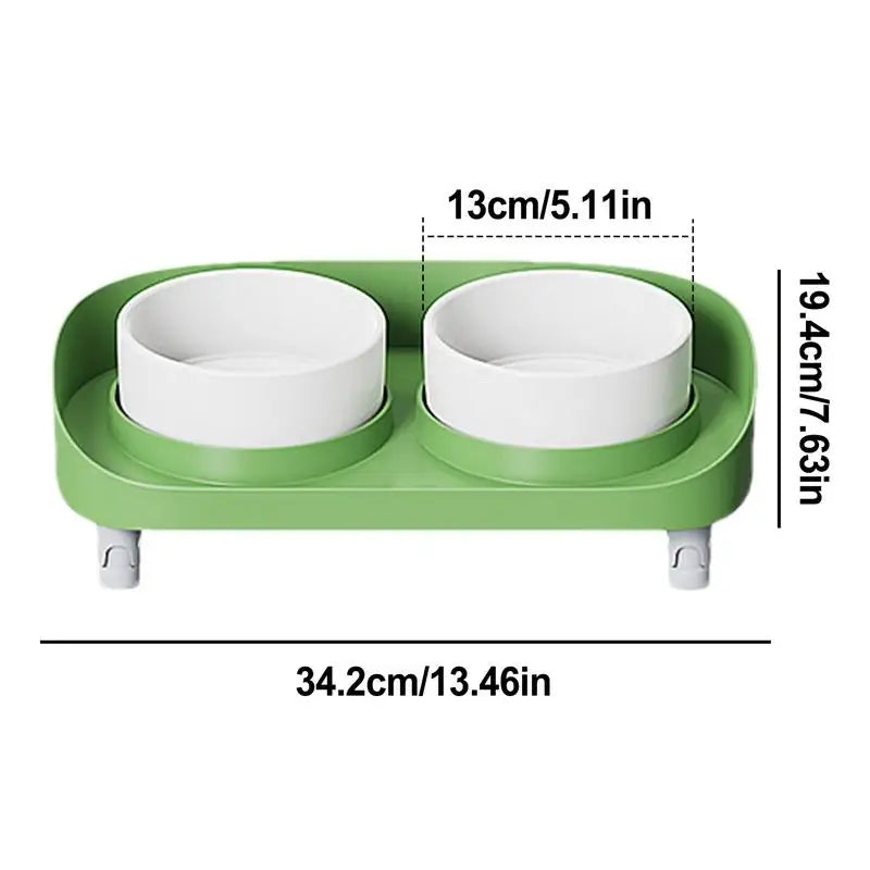 Ergonomic Raised Pet Bowls