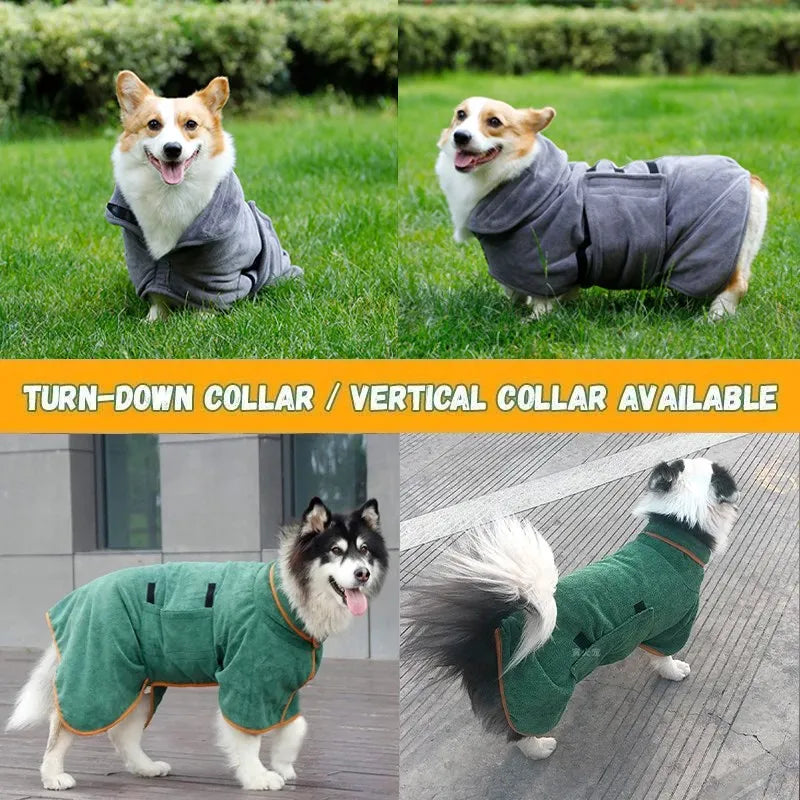 Absorbent Pet Bathrobe