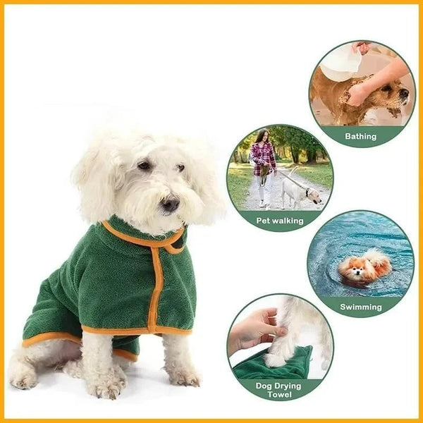 Absorbent Pet Bathrobe