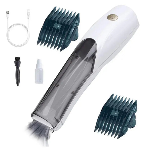 3-speed Cordless Pet Hair Clipper with Vacuum