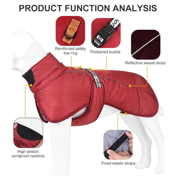 Large Dog Windproof Jacket